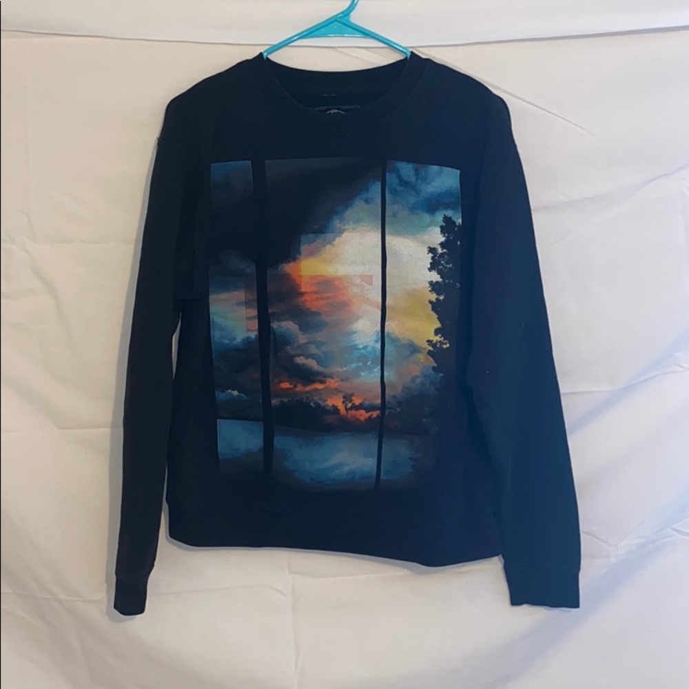 Black Printed Empyre Surplus Co. Sweatshirt M LNWT